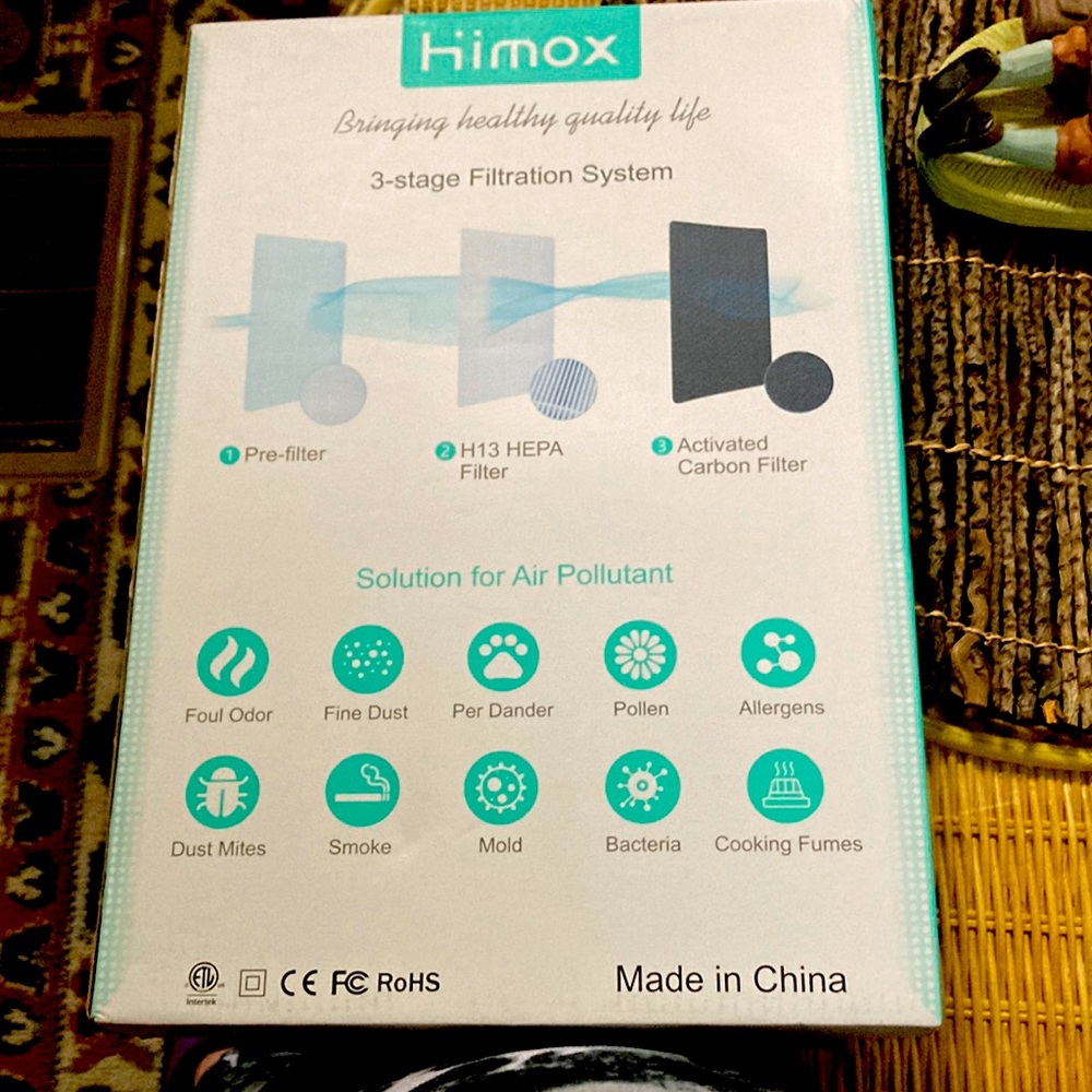 Himox replacement filter for the Himox-H04 model air purifier .